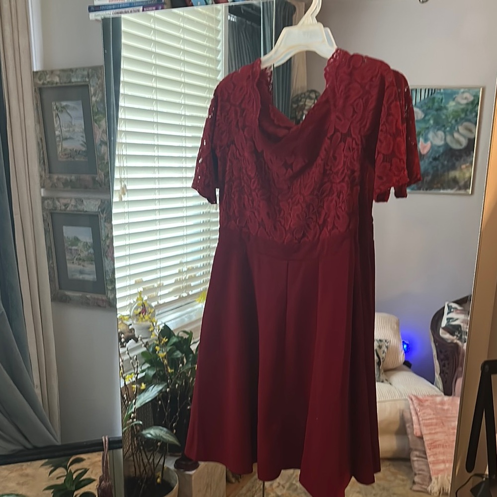 Elegant Red Lace Dress